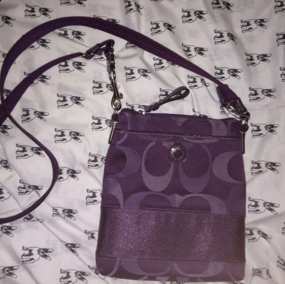 Purple coach purse
